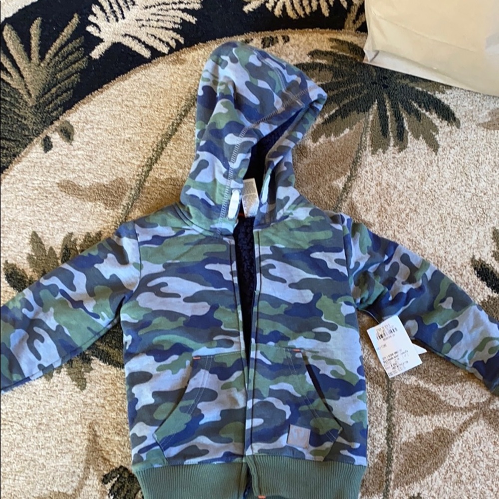 Tough skins boys camp lined sweat jacket size 4